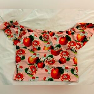 Kortni Jeane Grapefruit Off Shoulder Top